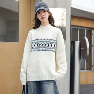 女童加绒毛衣2025冬季新款初中生高中生一体绒内搭打底衫上衣5666