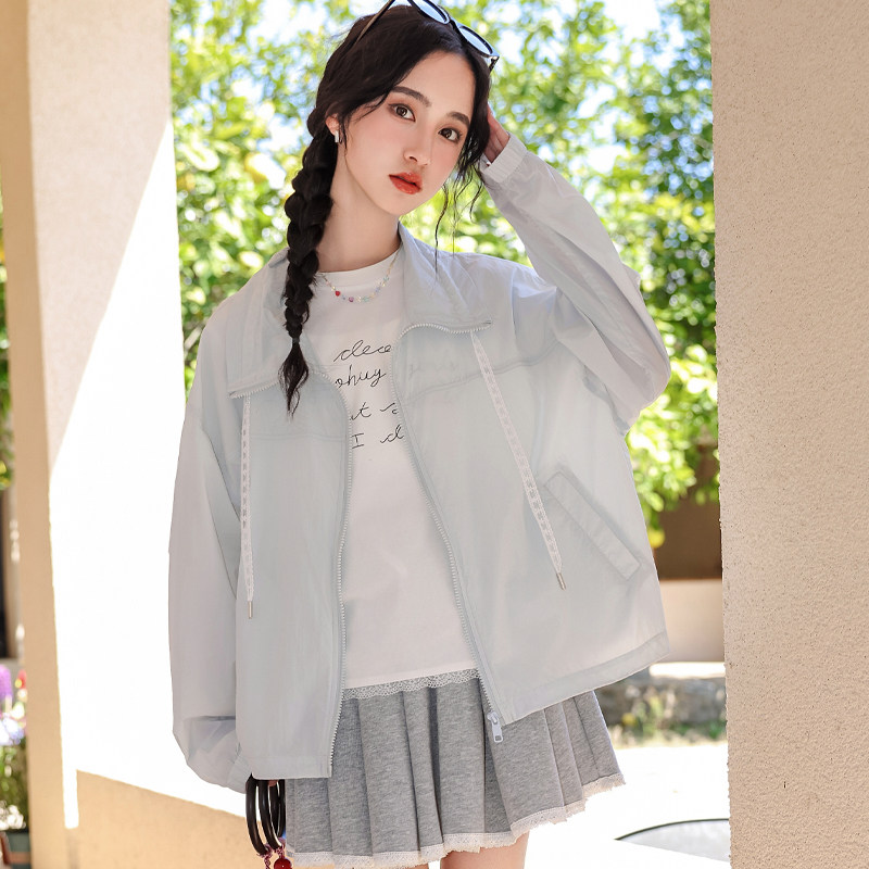 女大童夏款薄款防晒衣薄外套骄骄虎2025新款初中生学生防晒服7209