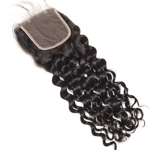 9A human hair Lace Closure 4*4 water wave发块