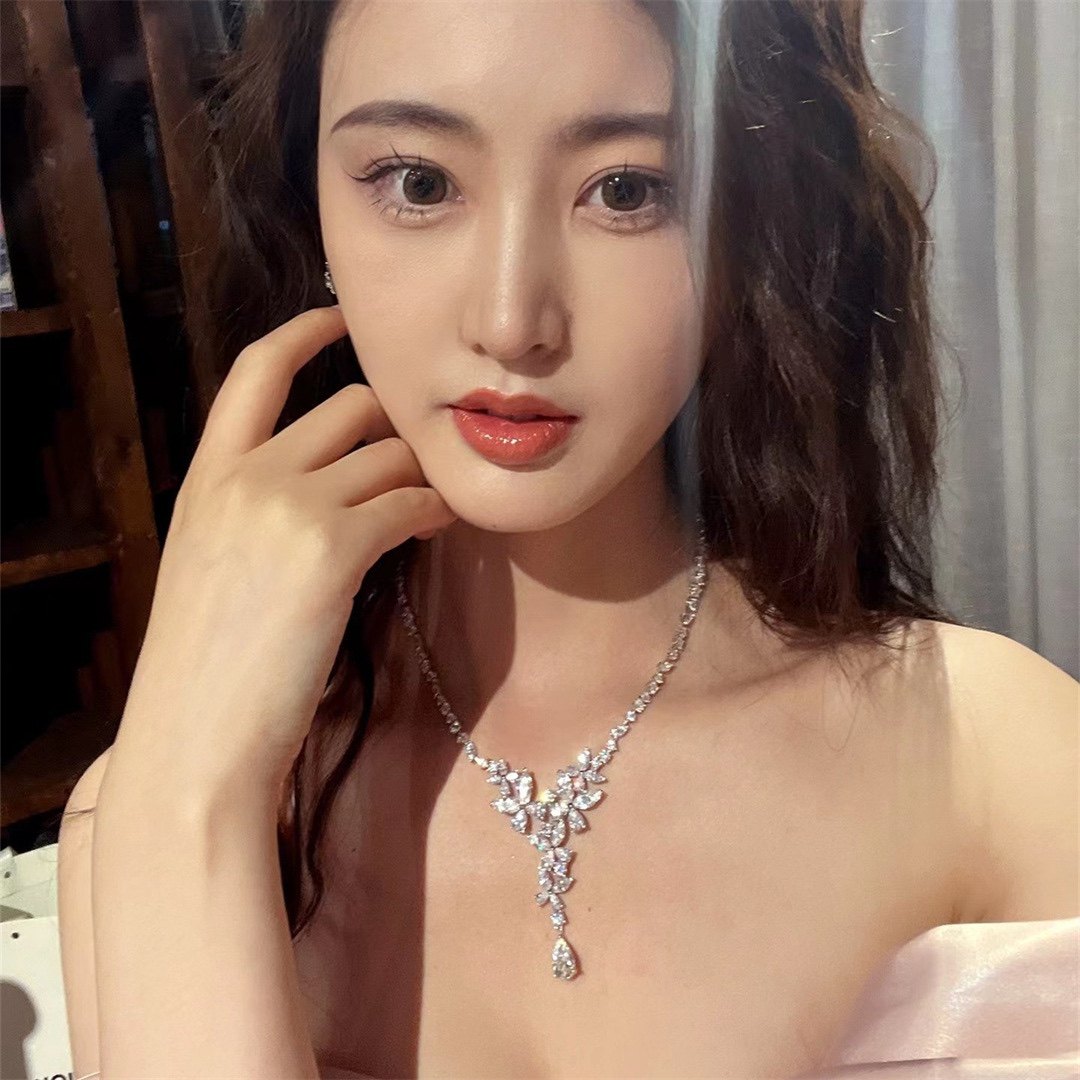 925银吊坠设计感蝴蝶新娘项链女