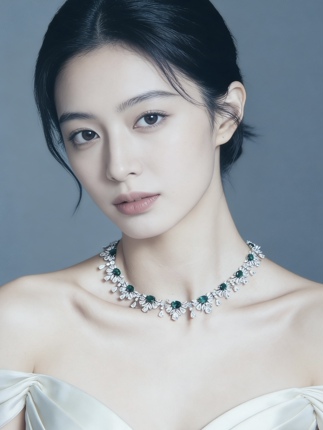 High-End Light Luxury Necklace, Yellow and Red Collarbone Chain, Bridal Off-Shoulder Strapless Evening Dress Main Wedding Necklace, Elegant