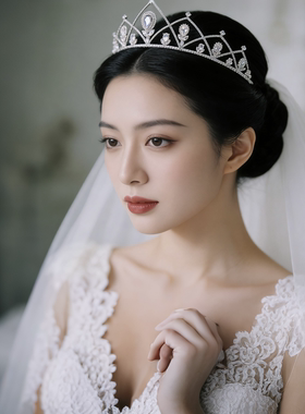小众高级感法式结婚皇冠头饰新娘婚礼公主发饰成人礼芭蕾生日王冠