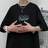 2021夏装新款时尚印花男士短袖T恤宽松休闲T恤衫A22，男装T恤，电商A171