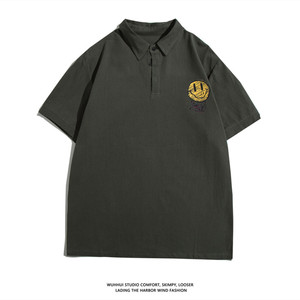 2021夏季新款 polo衫男士潮翻领短袖T恤宽松男装 PL28图片