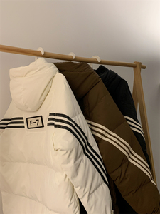 23/冬 新款90%白鸭绒连帽加厚中长款羽绒服男8888-P300图片