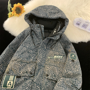 23/冬 90%白鸭绒高品质连帽羽绒服工装外套2321-P265图片