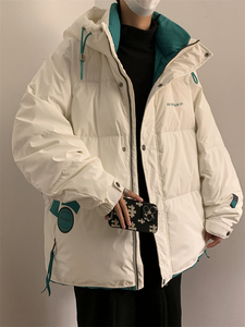 22/冬 90%白鸭绒高品质连帽羽绒服潮流大码外套2207-P300 控398元图片
