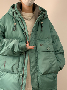 23/冬 90%白鸭绒高品质连帽羽绒服潮流大码外套2319-P300图片