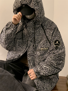 23/冬90%白鸭绒高品质连帽羽绒服工装外套2321-P310,黑纱裙白上衣搭配鞋子图片