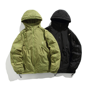 YR88/P210控288冬装羽绒服男连帽防风防水冲锋衣潮流宽松外套上衣图片