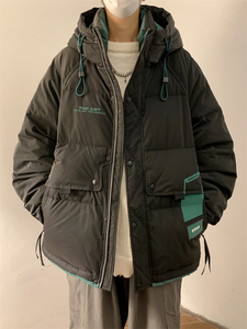 23/冬 90%白鸭绒高品质连帽羽绒服潮流大码外套2327-P300图片