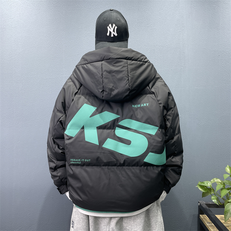 23/冬90%白鸭绒高品质连帽羽绒服潮流大码外套2207-P300，男装羽绒服，电商A171