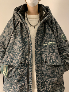 23/冬 90%白鸭绒高品质连帽羽绒服工装外套2321-P310图片