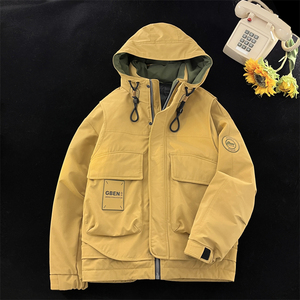 23/冬90%白鸭绒高品质假两件装连帽羽绒服外套2339-P320