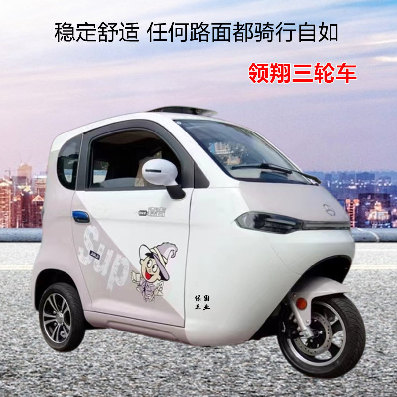领翔三轮车老年休闲代步车中控锁