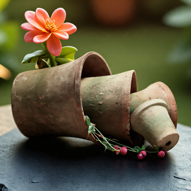 喇叭花盆透气养根粗陶气孔