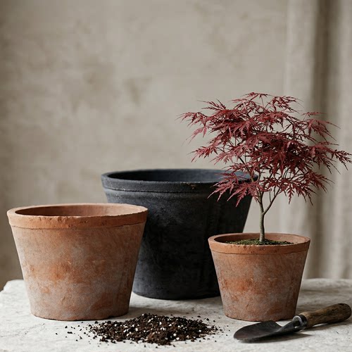 做旧红陶日系透气家用瓦盆