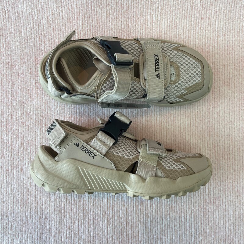 专柜正品/阿迪达斯 HYDROTERRA AT 男偏硬中底户外魔术贴徒步凉鞋