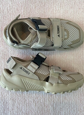 专柜正品/阿迪达斯 HYDROTERRA AT 男偏硬中底户外魔术贴徒步凉鞋