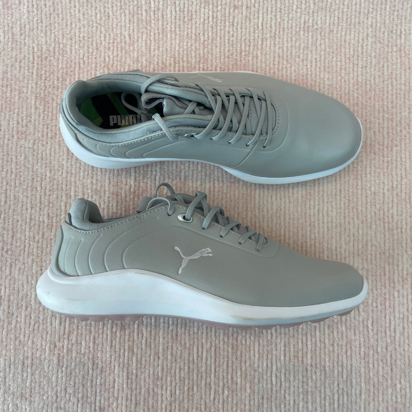 彪马高尔夫球鞋碎钉皮面防水