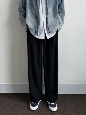 WHICHONE垂感阔腿西裤休闲裤宽松