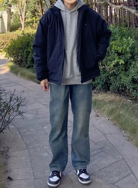 WHICHONE 日系冬季立领保暖加厚保暖宽松棉服外套