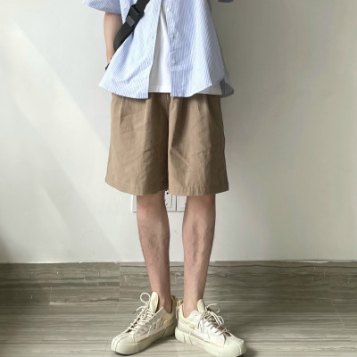 boy日系基础款卡其色休闲短裤