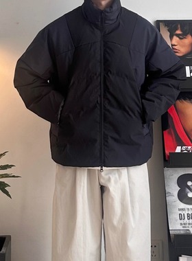 WHICHONE冬季加厚可拆卸帽立领保暖鹅绒羽绒服外套