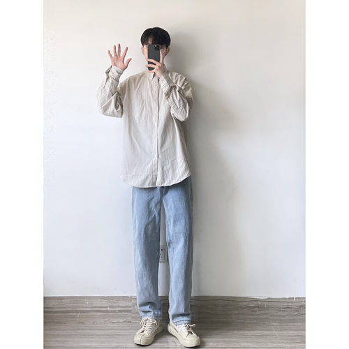 WHICHONE翻领长袖cityboy