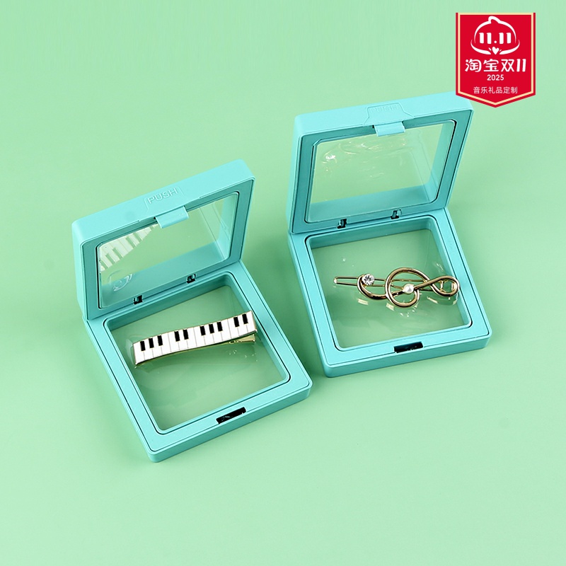 韩版音符发卡头饰女可爱钢琴个性镀金刘海顶夹边夹音乐礼品小礼盒