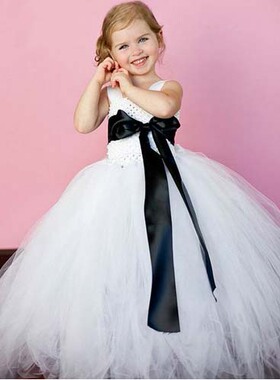 pure white princess baby girl tutu party wedding dress