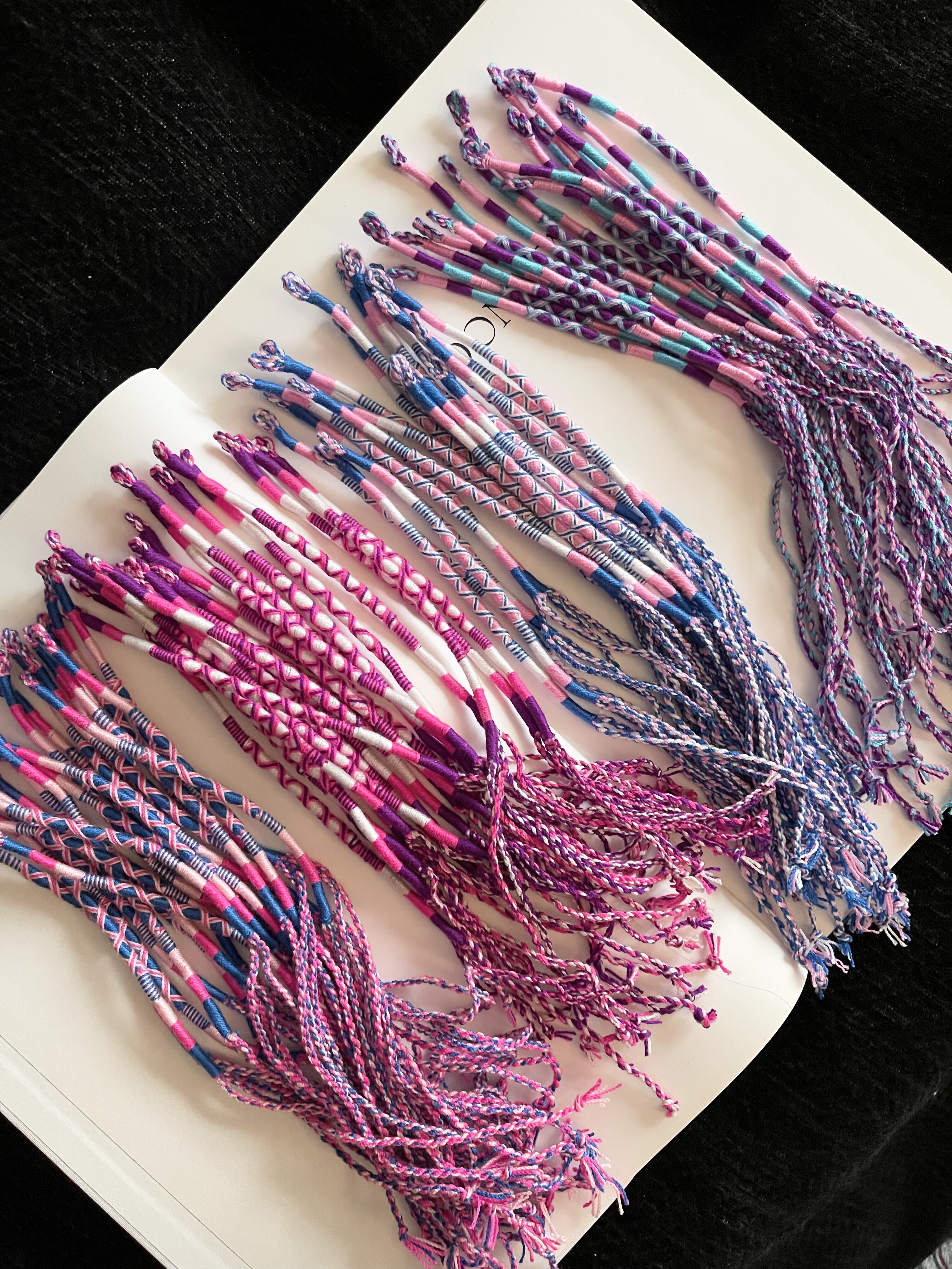 4色泰国手工编织手绳手链 项链绳五色线手绳配饰绳