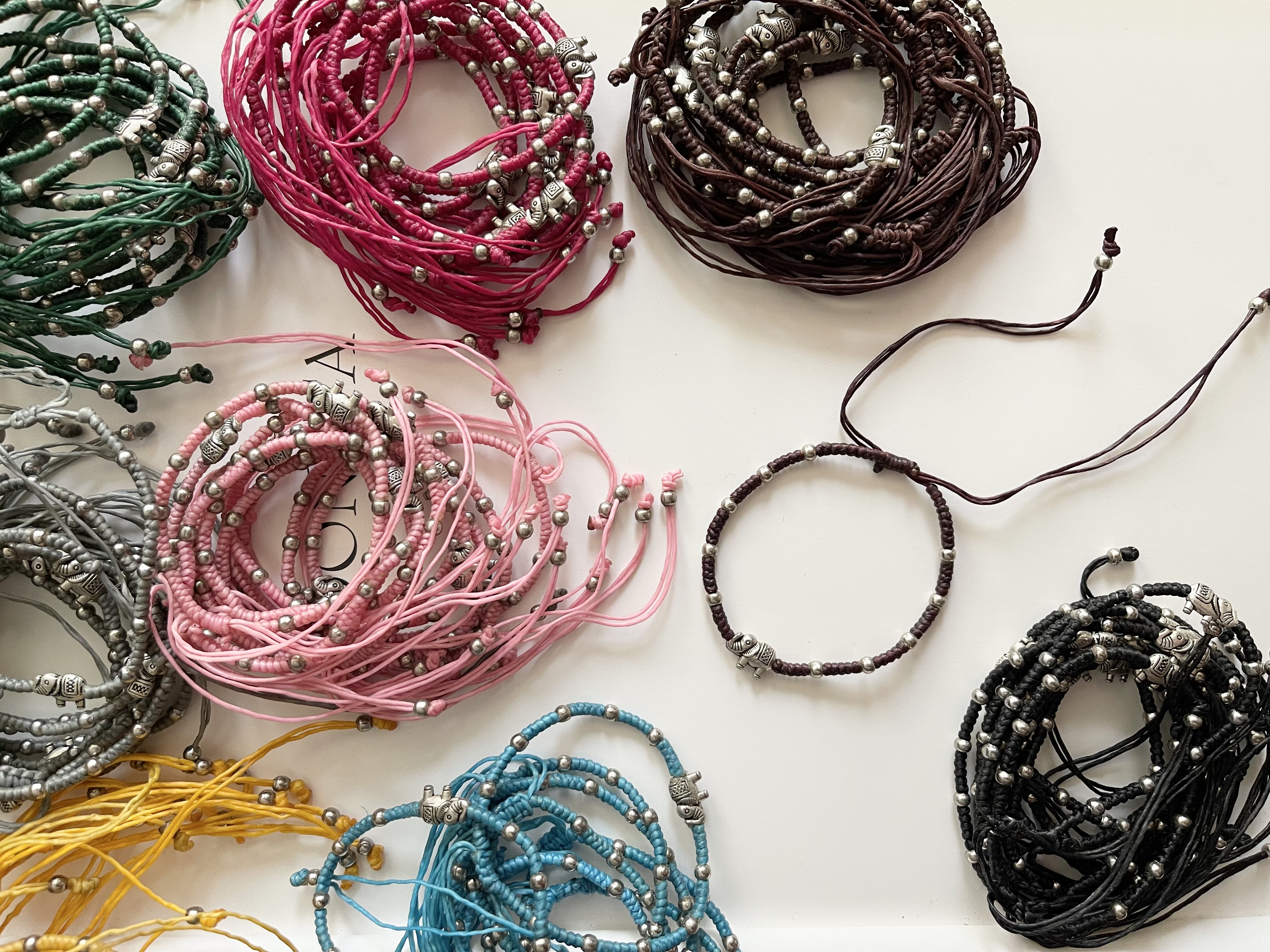 泰国泰银小象手链蜡线编织手绳 可调节,饰品/流行首饰/时尚饰品新,银饰手链,淘宝优惠券,粉丝福利购,淘宝优惠卷