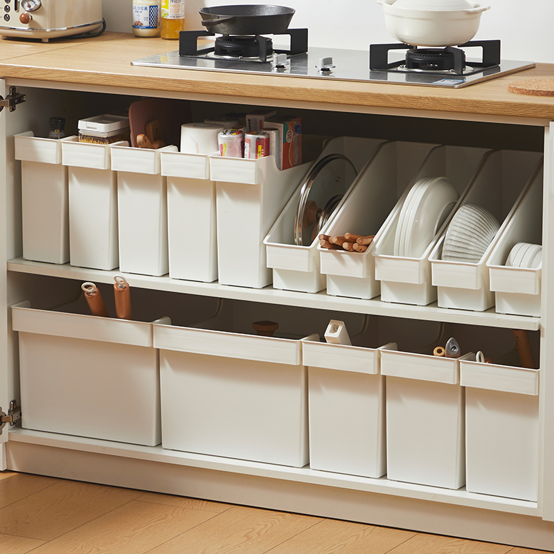 厨房收纳滑轮橱柜储物盒
