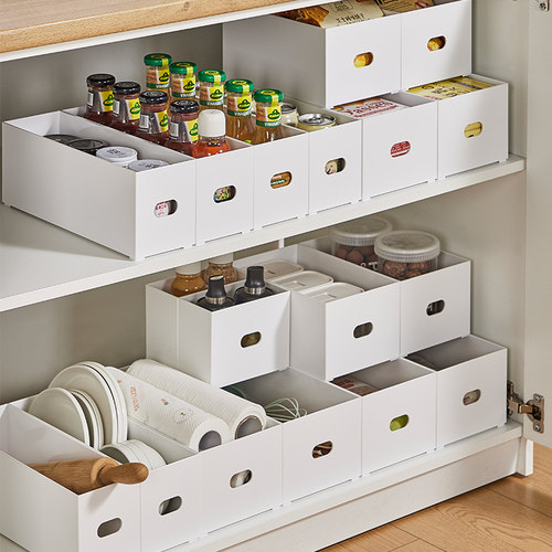 可叠加直角收纳盒橱柜杂物整理盒