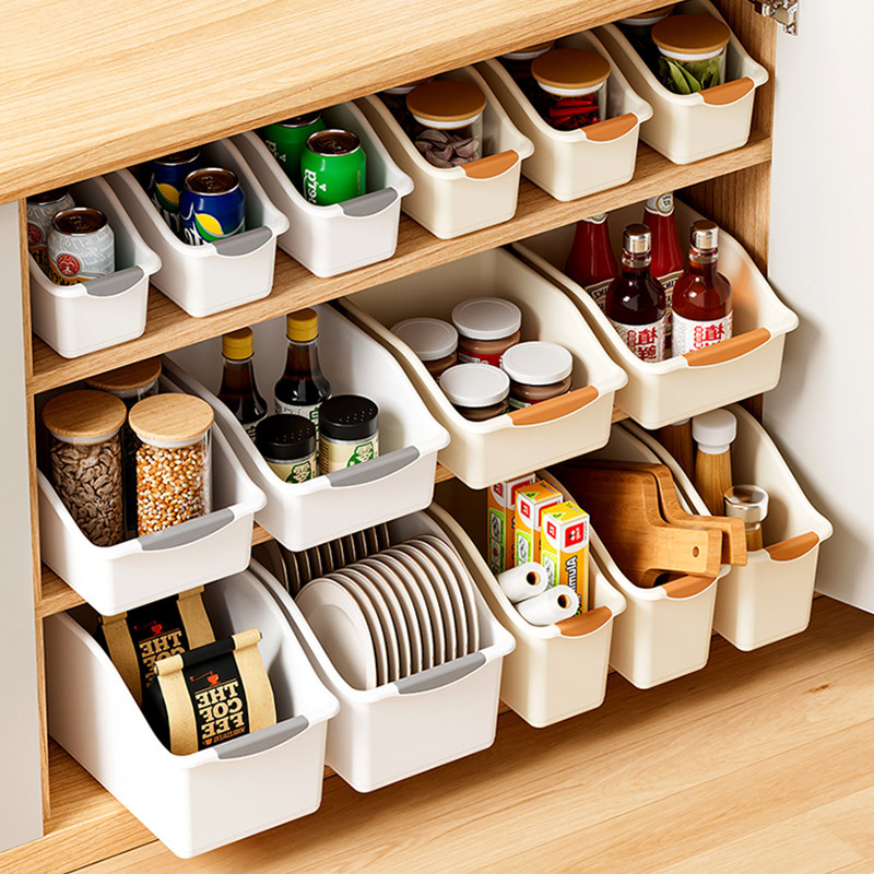 厨房橱柜收纳盒家用锅具台面收纳下水槽抽屉整理筐塑料杂物零食筐,收纳整理,桌面收纳盒,淘宝优惠券,粉丝福利购,淘宝优惠卷