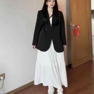 黑色西装外套2026年春秋新款韩版休闲宽松炸街西服小个子 p80k138图片