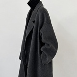 深灰色呢大衣2025秋冬新款宽松显瘦气质休闲毛呢外套3001p100k168，女装毛呢外套，浙宝318