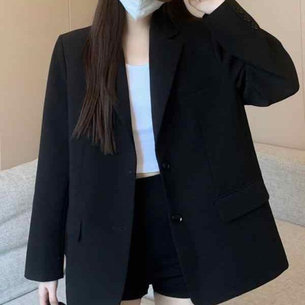 黑色西装外套2026年新款春秋装休闲高级感小个子西服外套p80k138,女装连衣裙,浙宝318