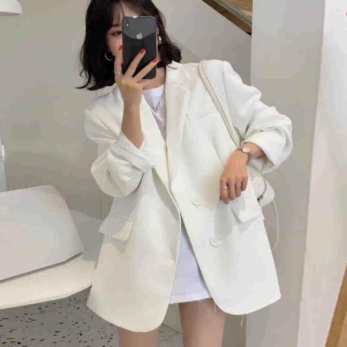 黑色西装外套女2026春秋新款韩版高级感炸街宽松休闲西服p80k138,商品下架区,浙宝318