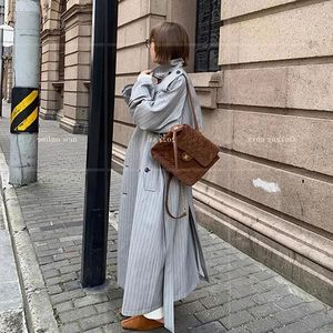 2026春秋中长款高端英伦风衣女时髦小个子显瘦西装外套潮p115k198图片
