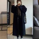 深灰色呢大衣2025秋冬新款宽松显瘦气质休闲毛呢外套3001p100k168，女装毛呢外套，浙宝318