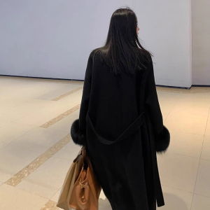 双面羊绒毛呢外套女2025春秋新款高级感赫本风851p95`125k158`188图片