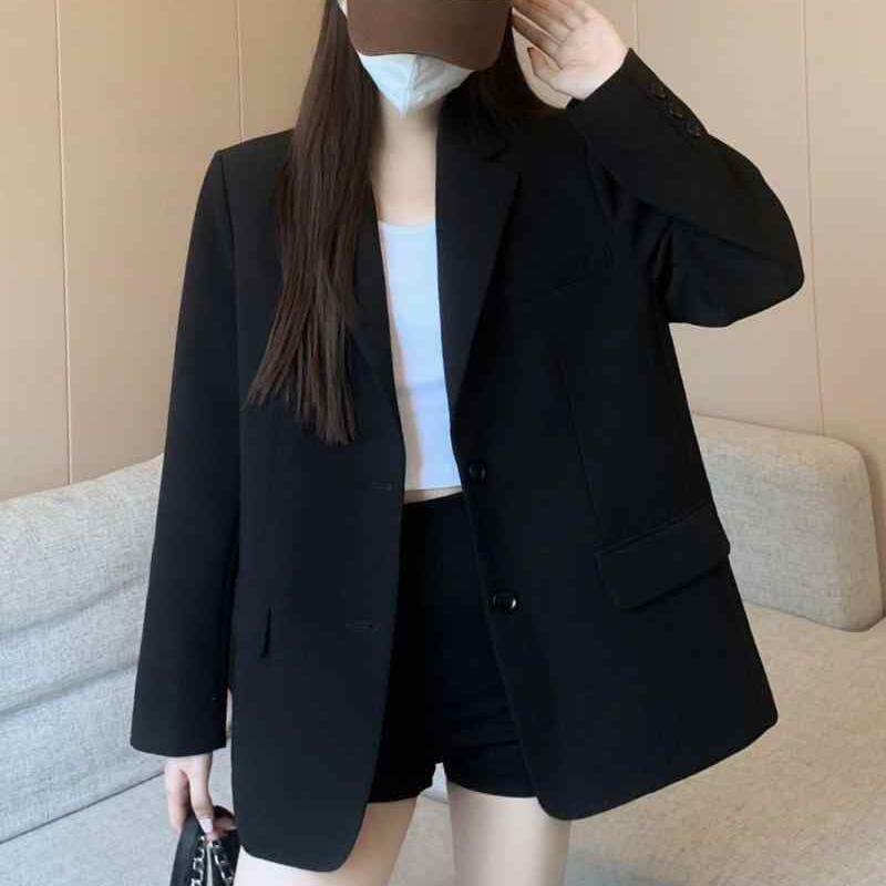 黑色西装外套2026年新款春秋装休闲高级感小个子西服外套p80k138,女装连衣裙,浙宝318
