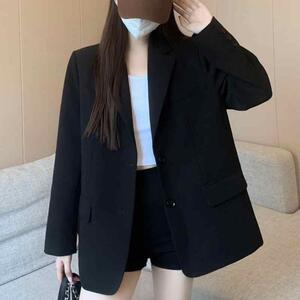 黑色西装外套2026年新款春秋装休闲高级感小个子西服外套 p80k138图片