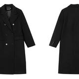 加厚黑毛呢外套女呢子2025秋冬新款高级感小个子赫本风39p95k158，女装毛呢外套，浙宝318