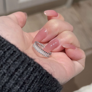 巨闪!1.2ct莫桑钻万花筒珠珠满钻排钻戒指 925银