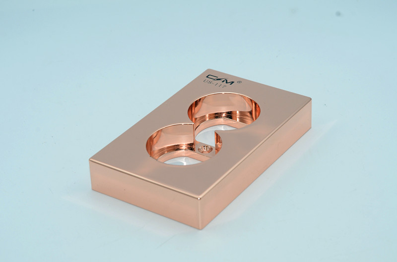 CMaudio CM-US117 20MM加厚 117*70MM纯紫铜面板美标120紫铜面板