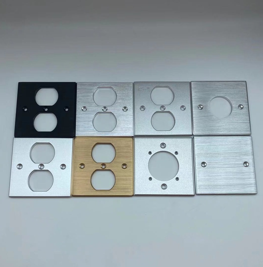 5mm音响专用拉丝墙插面板中间