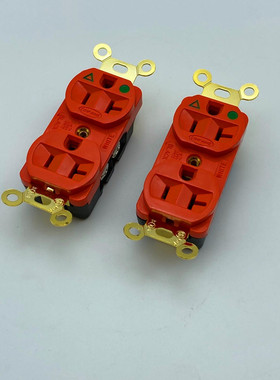 美国COW KING IG8300 美标橙色紫铜镀金电源插座芯